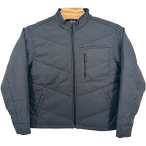 Men's Grey Red Kap Full Zip Water-Repellent Insulated Quilted Work Jacket Sz L